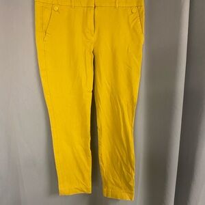 LOFT Mustard Skinny Ankle Pants